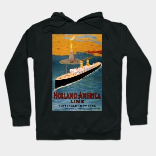 Vintage Travel Poster USA Holland America Line Hoodie